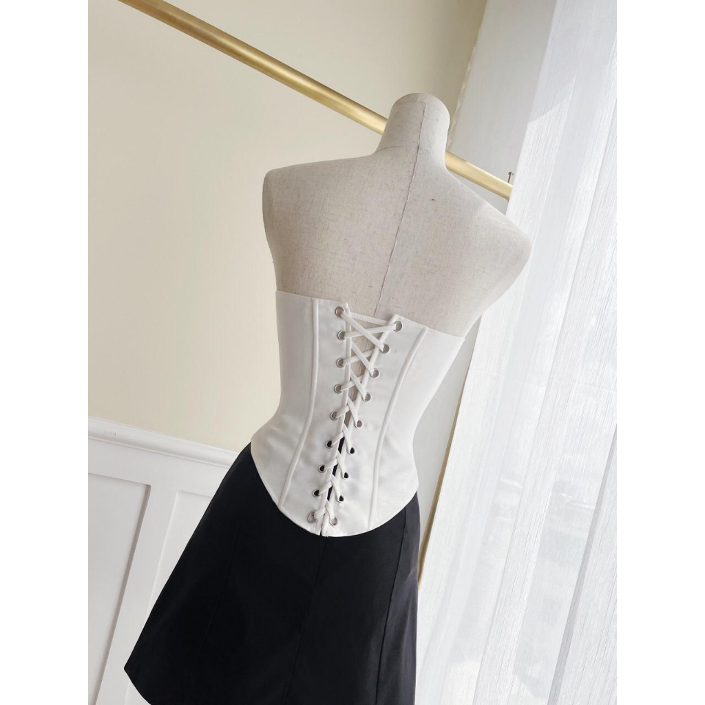 Áo ống corset đính nơ - Anna Top