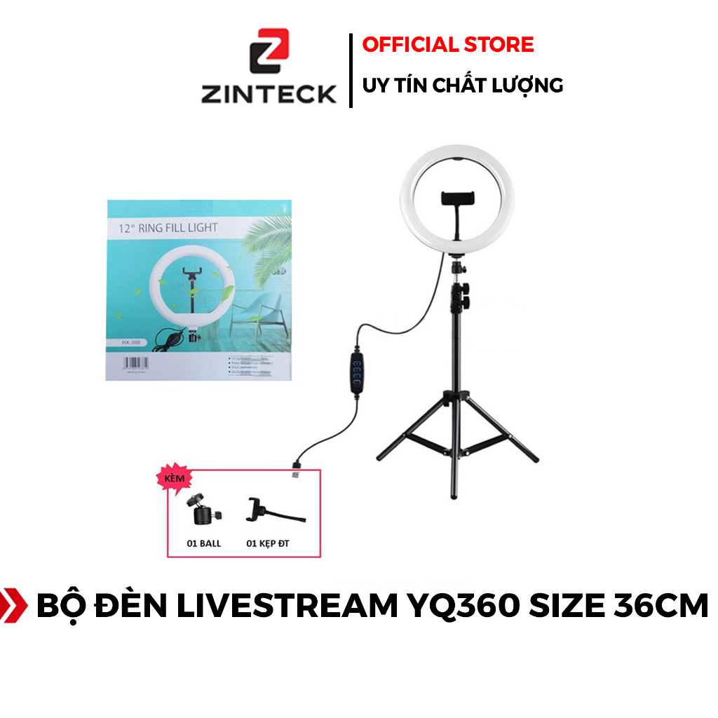 Đèn livestream giá rẻ 30cm và chân 2m1 hỗ trợ chụp ảnh, bán hàng, make up thay đổi chế độ sáng- Chính Hãng HD DESIGN