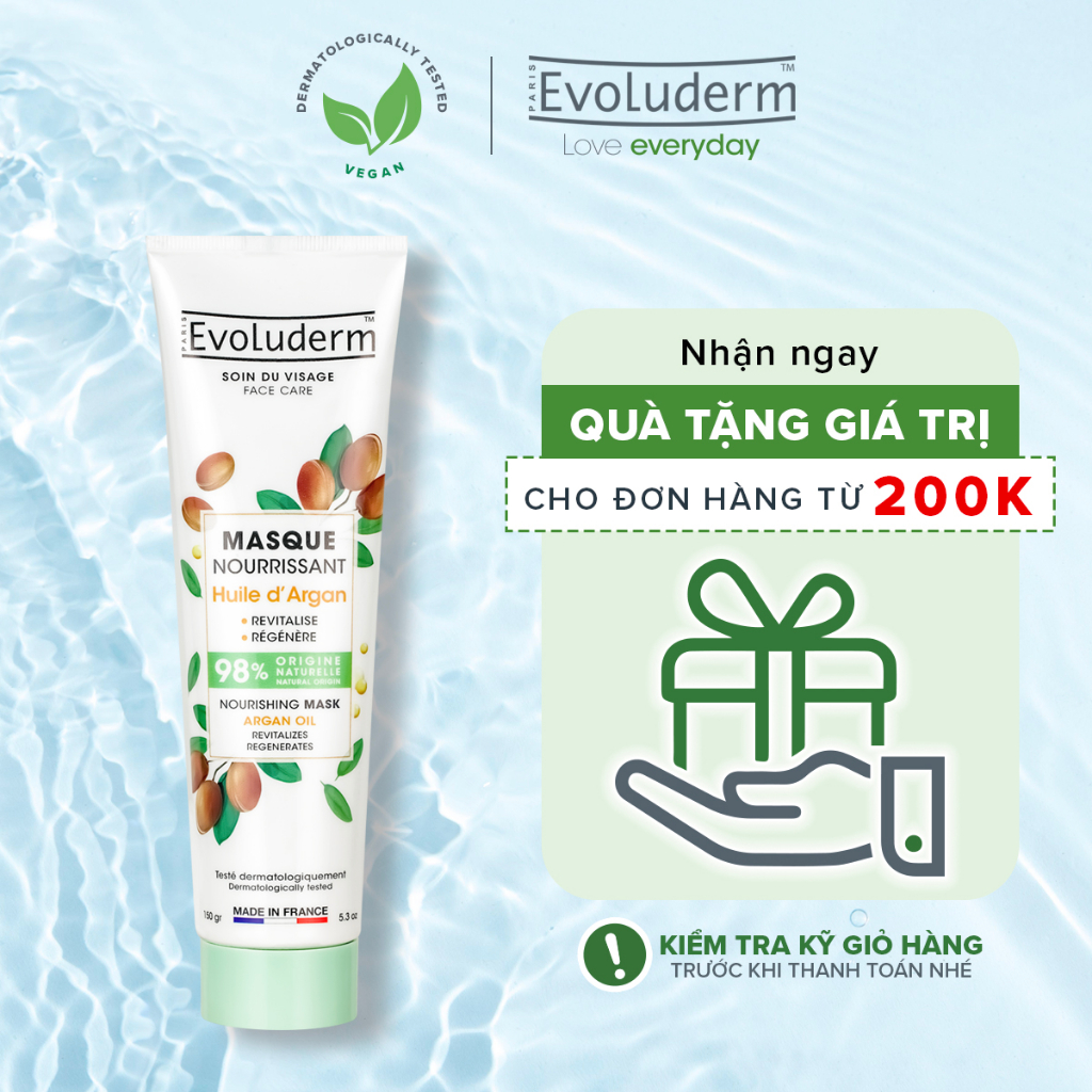 Mặt nạ Evoluderm nuôi dưỡng làn da tinh chất Argan Oil 150ml