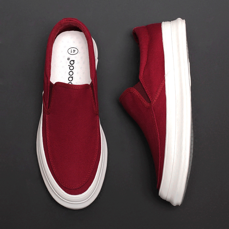 Slip on nam - Giày lười nam BAODA mẫu mới 2023 - Chất liệu vải bố thoáng khí, đế cao su chống trơn trượt - Mã 8083
