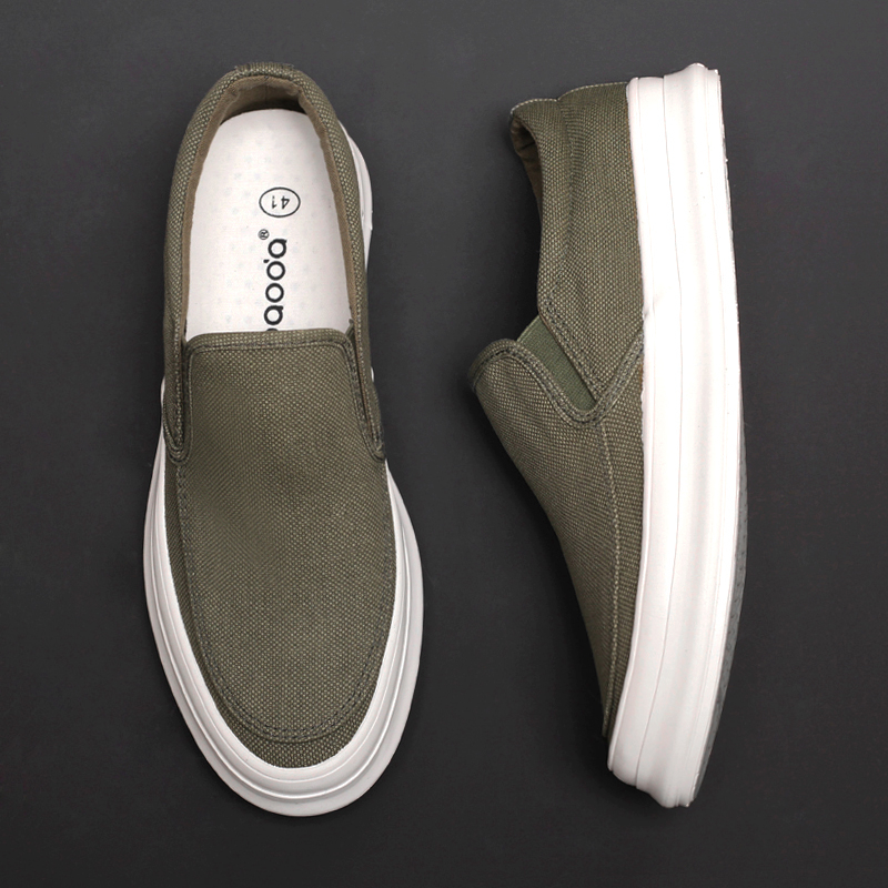 Slip on nam - Giày lười nam BAODA mẫu mới 2023 - Chất liệu vải bố thoáng khí, đế cao su chống trơn trượt - Mã 8083