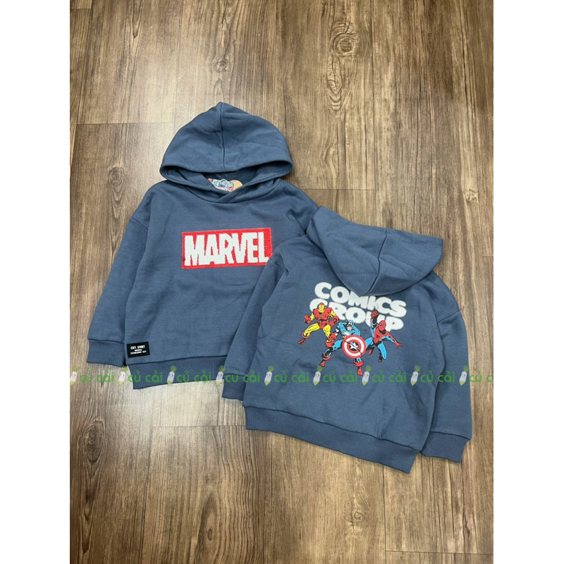 AD2308 Áo hoodie BT mũ nỉ Marvel lật cườm(10-40kg)