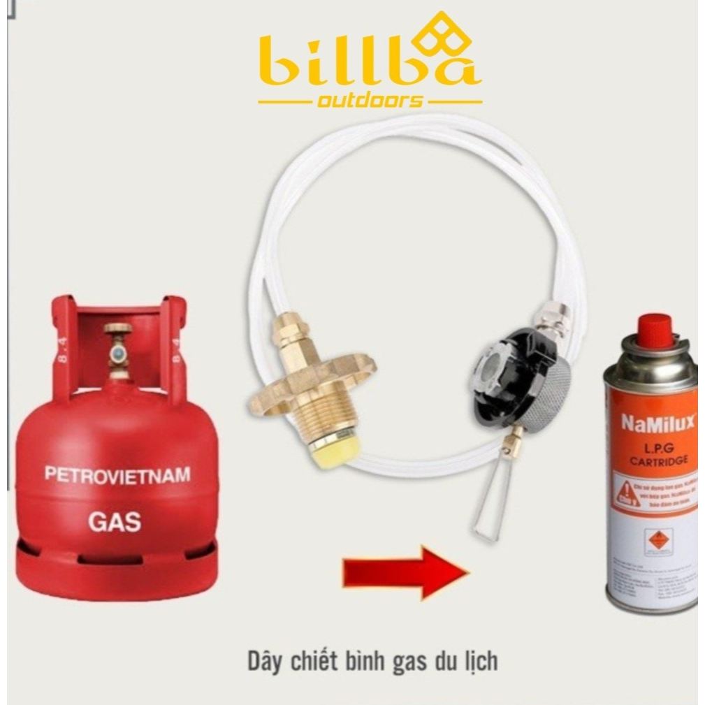 Van ống chuyển đổi nạp khí gas cho bình gas dài, bếp gas cắm trại ngoài trời  BB4465 - Billba outdoors