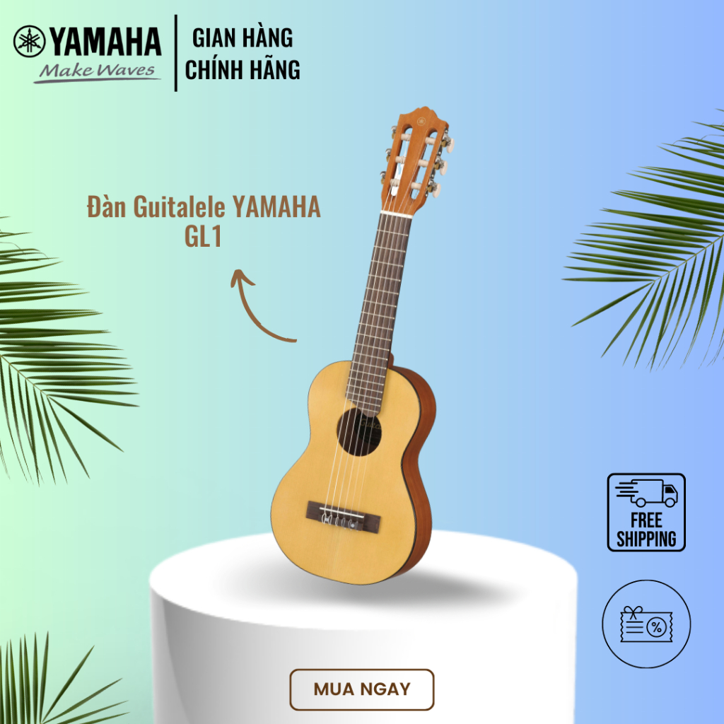 Đàn Guitalele YAMAHA GL1 kèm túi đựng - Guitar dây nylon theo phong cách Ukulele, mặt đàn gỗ vân sam, nhỏ gọn