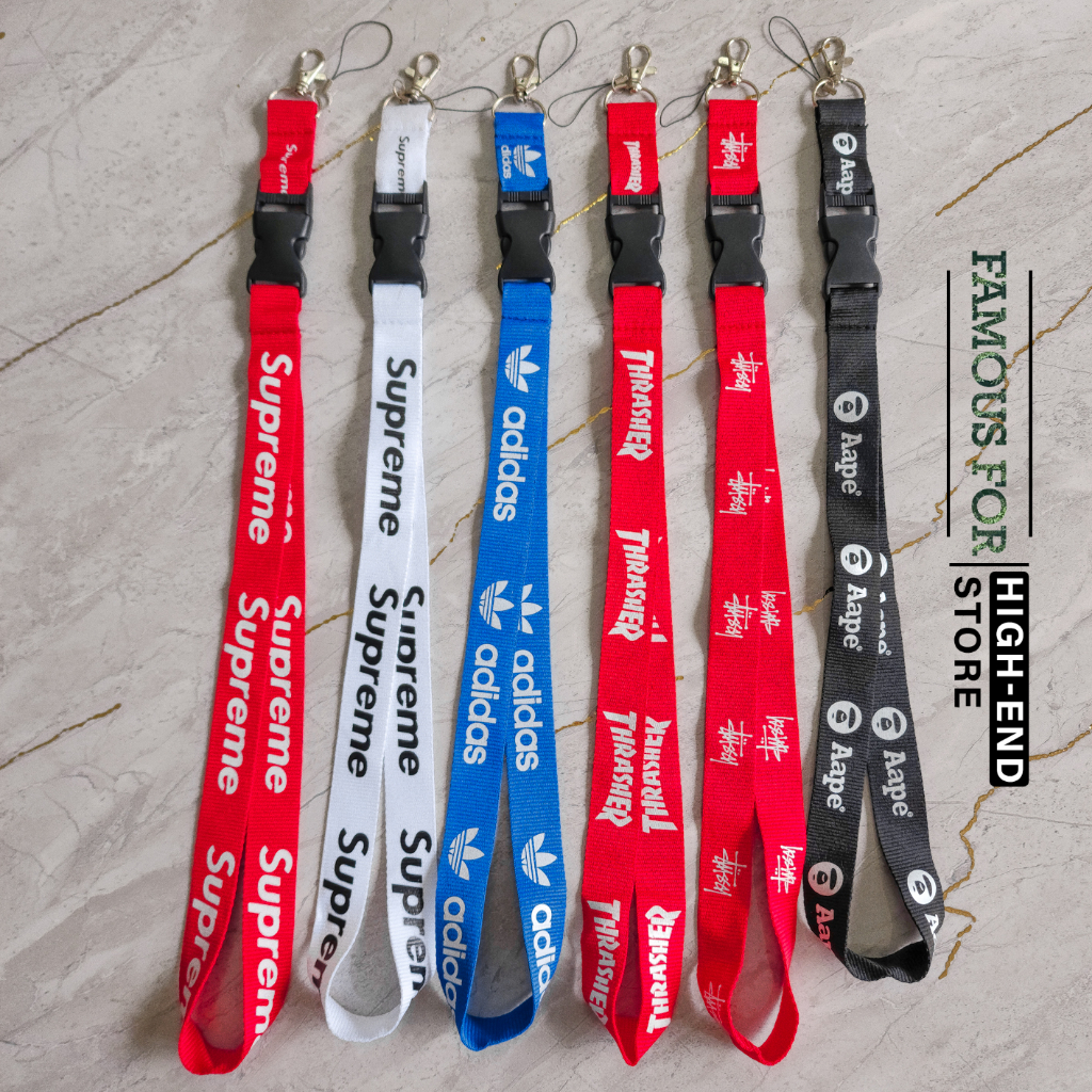 Dây đeo thẻ Keychain Lanyard có nút tháo rời Cao Cấp các loại