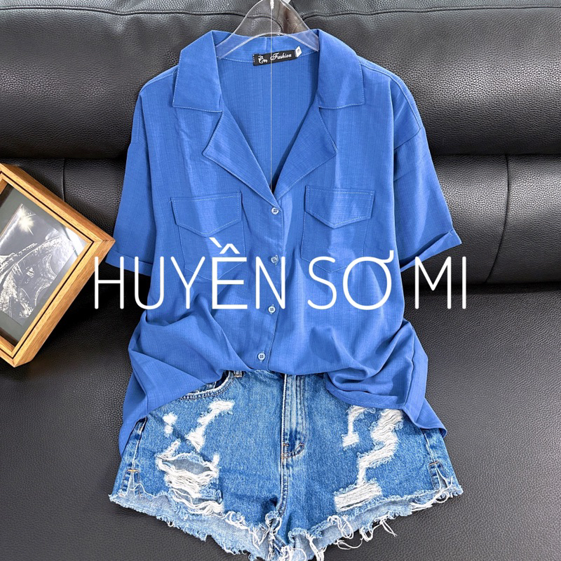 ÁO SƠ MI CỔ VEST TAY NGẮN CÓ BIGSIZE