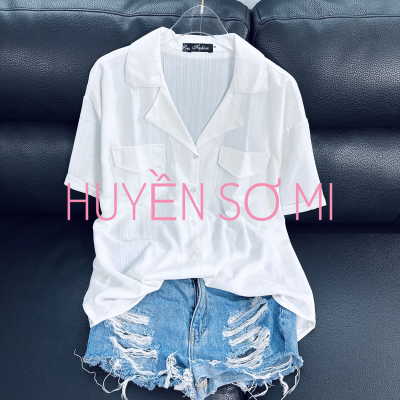 ÁO SƠ MI CỔ VEST TAY NGẮN CÓ BIGSIZE