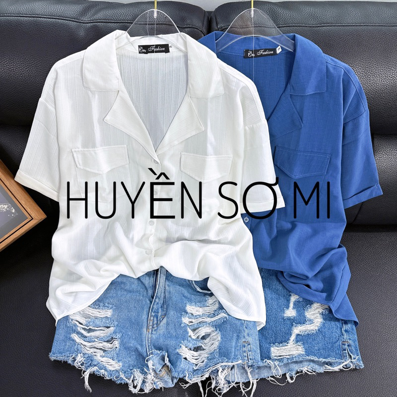 ÁO SƠ MI CỔ VEST TAY NGẮN CÓ BIGSIZE