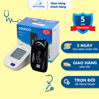 Máy đo huyết áp Omron HEM - 7156 bắp tay Sang Trọng+ Tặng kèm Adaptor