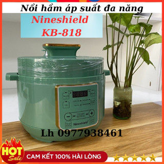 Nồi áp suất điện đa năng Nineshield KB-818, Nồi hầm áp suất điện tử 5L đa chức năng nấu cơm, nấu lẩu, hầm xương cao cấp
