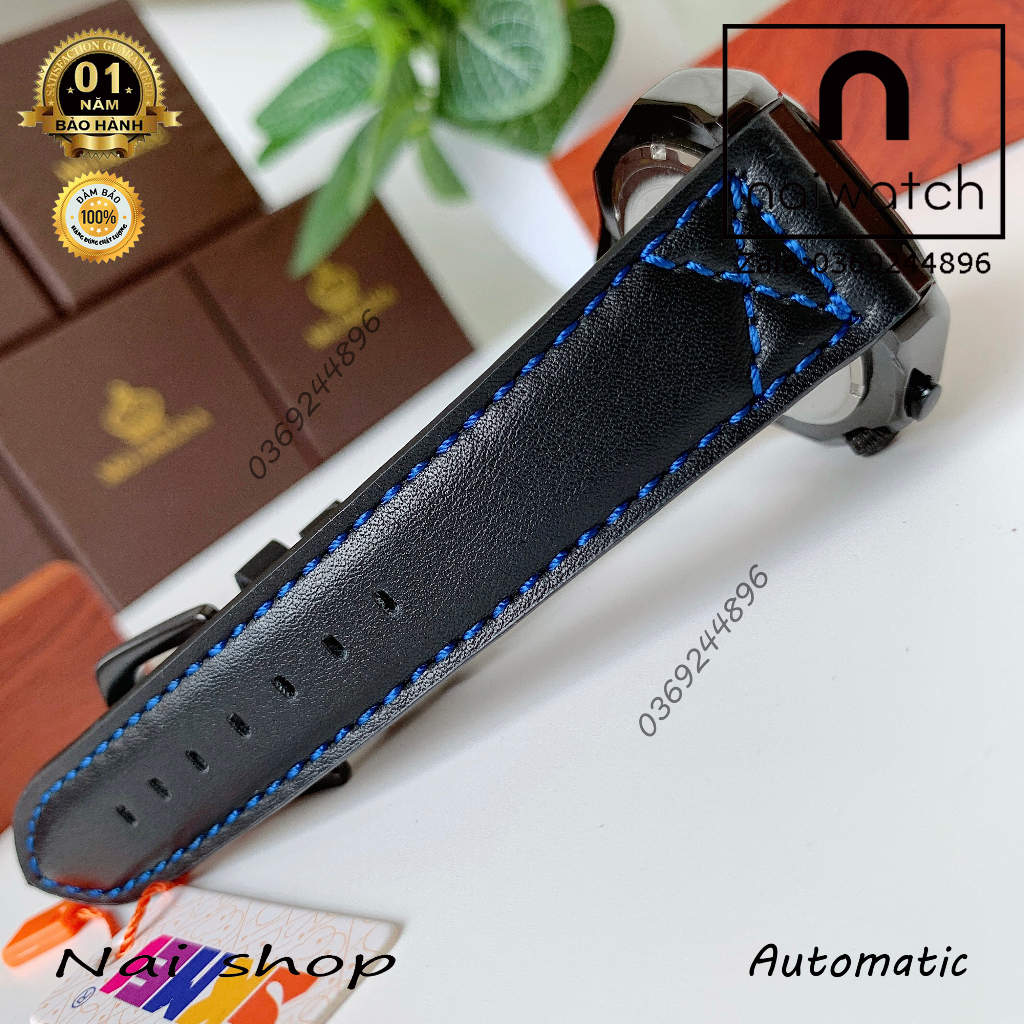 Đồng hồ nam Skmei dáng thể thao nam tính, toàn thân thép không gỉ bền bỉ, kiểu máy giả cơ cực đẹp