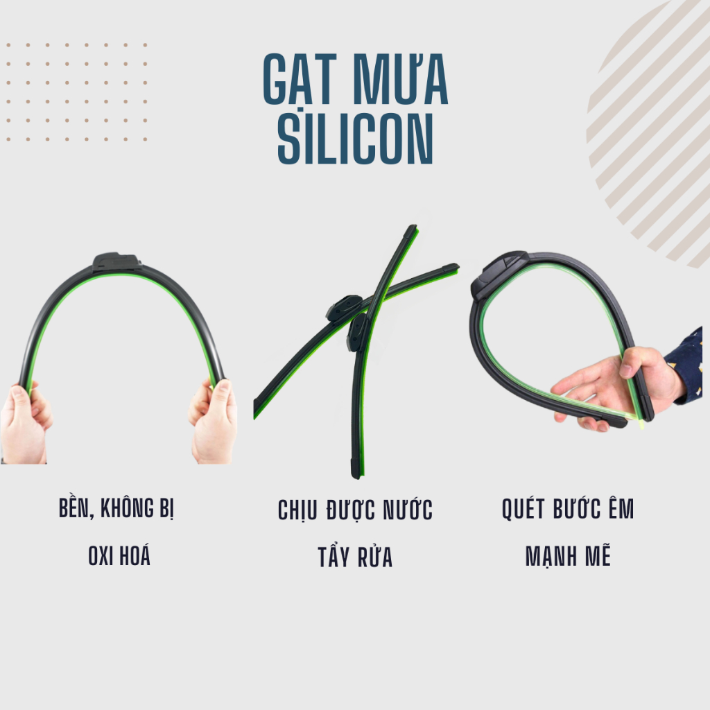 Gạt mưa Silicone, gạt mưa  xe hơi, gạt mưa oto xe Mitsubishi ATTRAGE, TRITON, ZINGER, OUTLANDER, XPANDER, ...