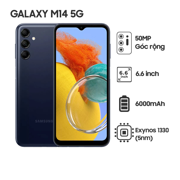 Điện Thoại Samsung Galaxy M14 5G 4G/5G 64GB/128GB Chính Hãng - Bảo Hành Điện Tử 12 Tháng
