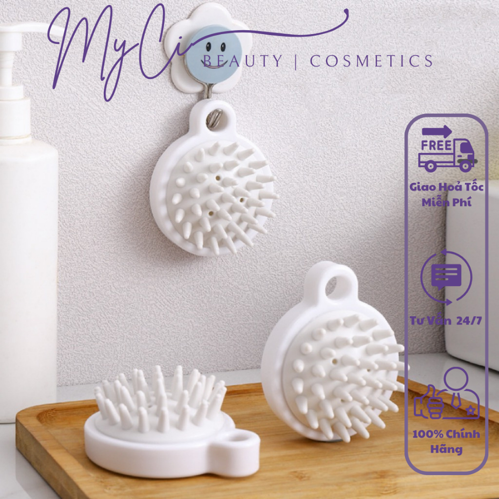 Lược gội đầu silicon mềm massage da đầu giảm rụng tóc kích thích mọc tóc massage da đầu