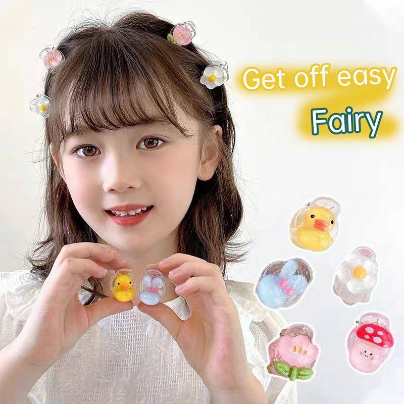🍒🍒CHERRYKOKO Kẹp Tóc Cỡ Nhỏ Họa Tiết Hoạt Hình Dễ Thương Thời Trang Mùa Hè Cho Bé Gái