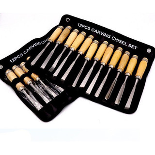Đục gỗ cầm tay 12 món dụng cụ đục cây cảnh bonsai đồ làm vườn c45