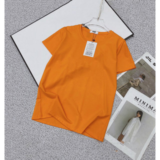 Áo Thun Trơn Cổ Tròn Màu Cam Vải Thái Xịn Đẹp , Áo Thun Nữ Cotton Mịn Mát Shop YUNA