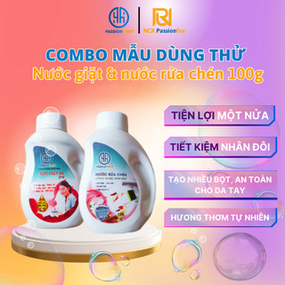 Combo mẫu chiết dùng thử nước giặt, nước rửa chén thiên nhiên Passionfire 100g