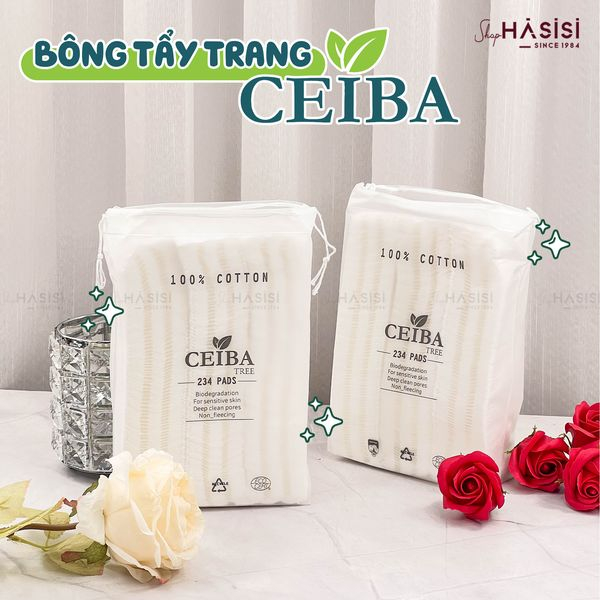 Bông Tẩy Trang CEIBA TREE - 100% Cotton 234 Pads (234 Miếng)