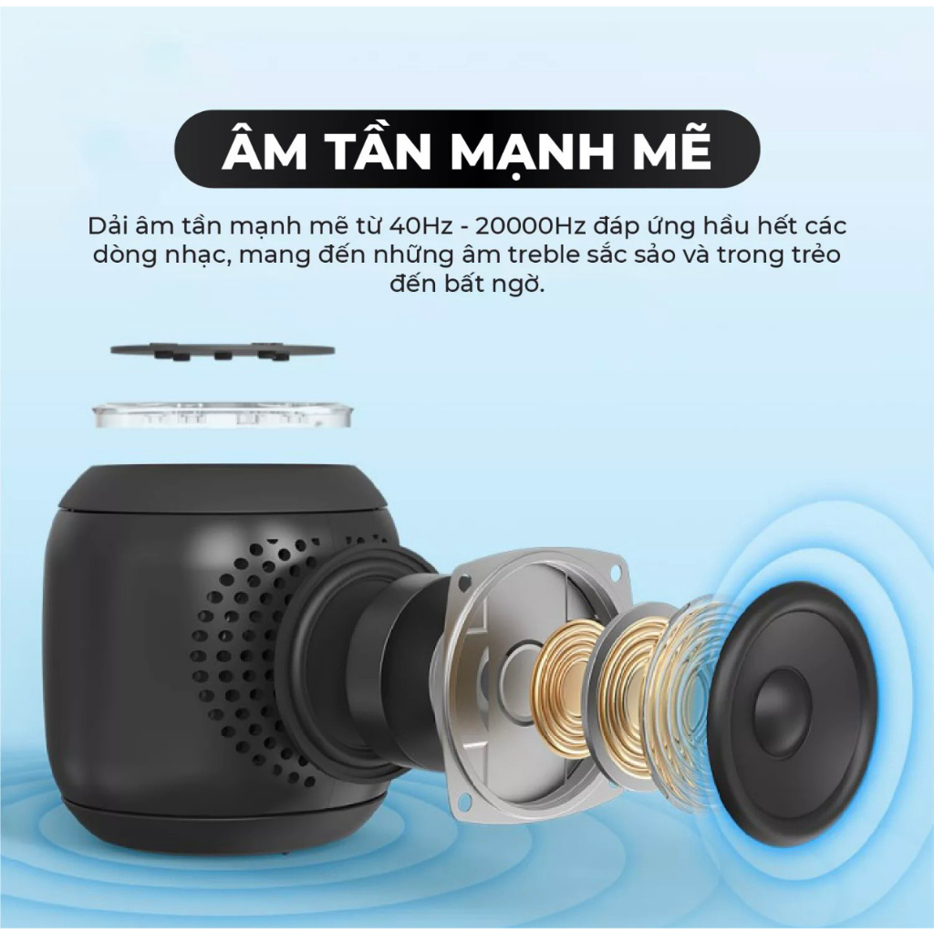 Loa Bluetooth Tronsmart T7 Mini | Công suất 15W | Âm thanh siêu trầm | Chống nước IPX7 | Bảo Hành 12 Tháng