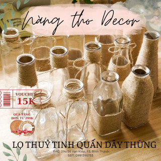 Lọ thuỷ tinh quấn dây thừng