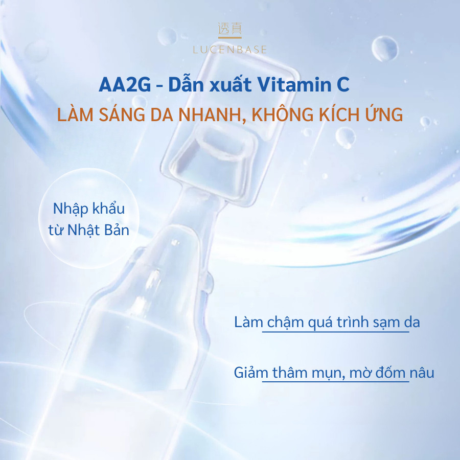 Hộp 30 ống tinh chất serum 377 Lucenbase hỗ trợ làm trắng sáng da, mờ thâm