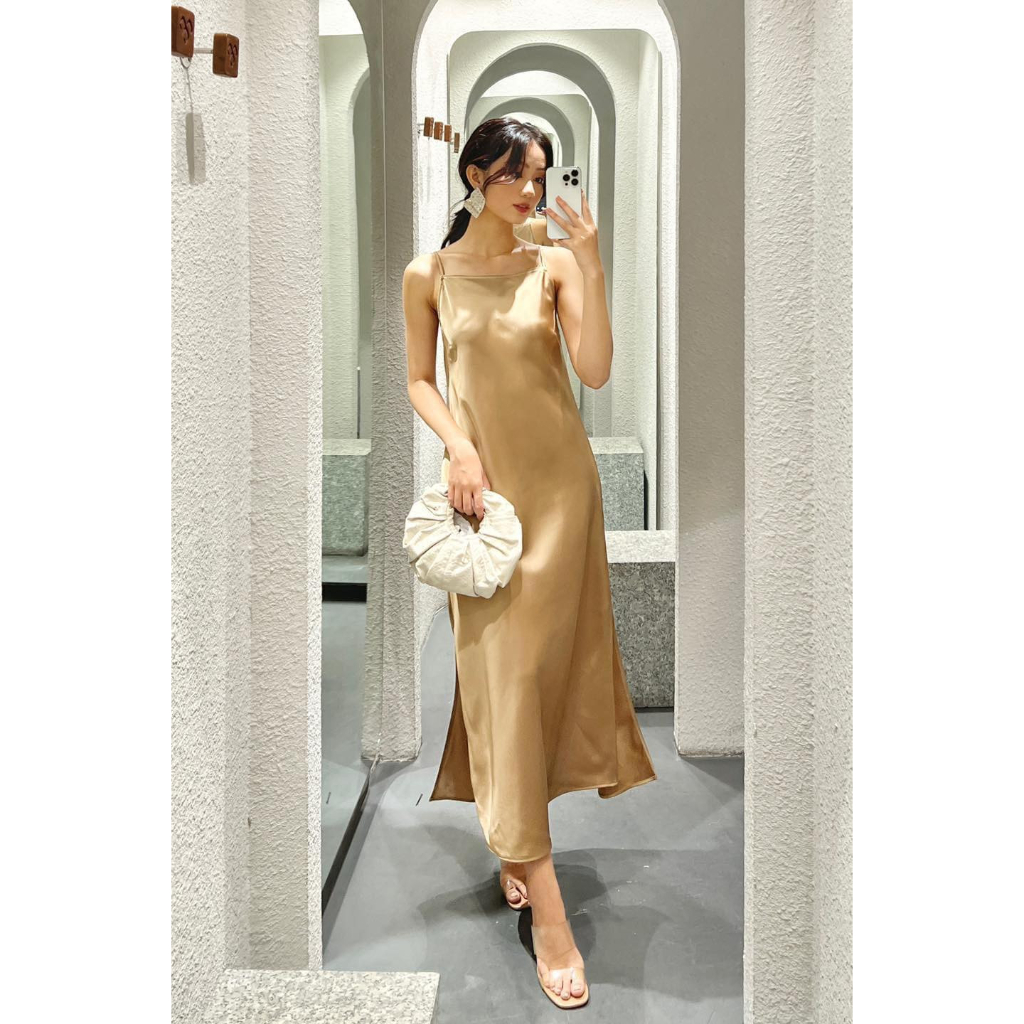 Đầm 2 dây xẻ tà - Everluxe