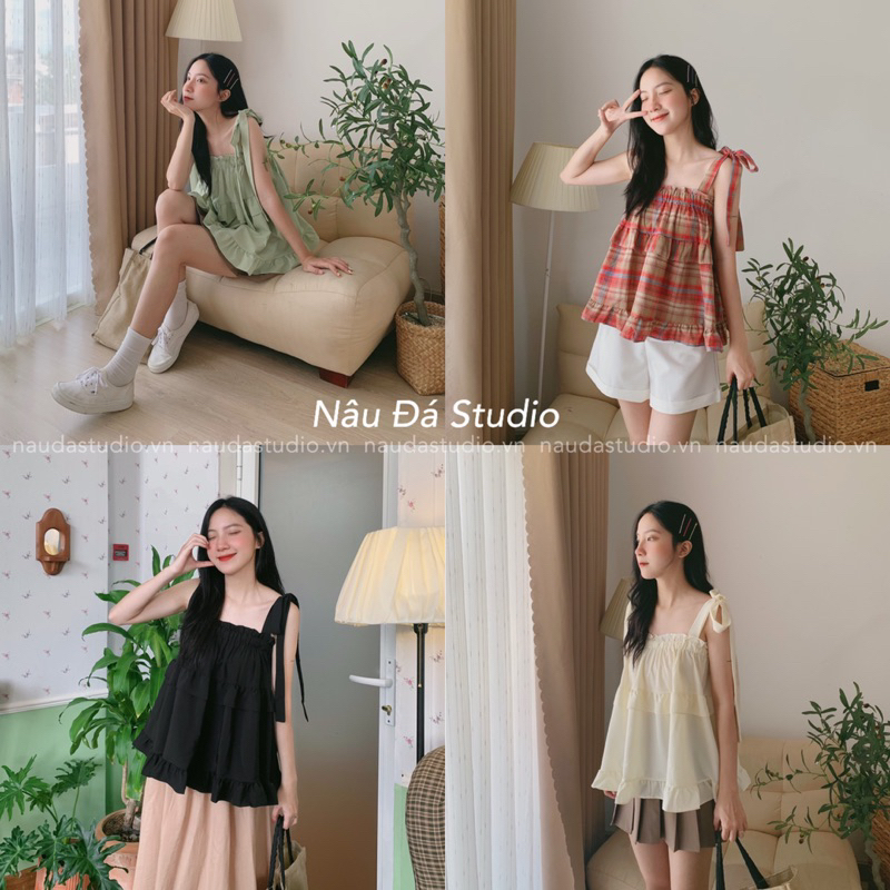 ÁO DÂY BABYDOLL  - NÂU ĐÁ STUDIO.