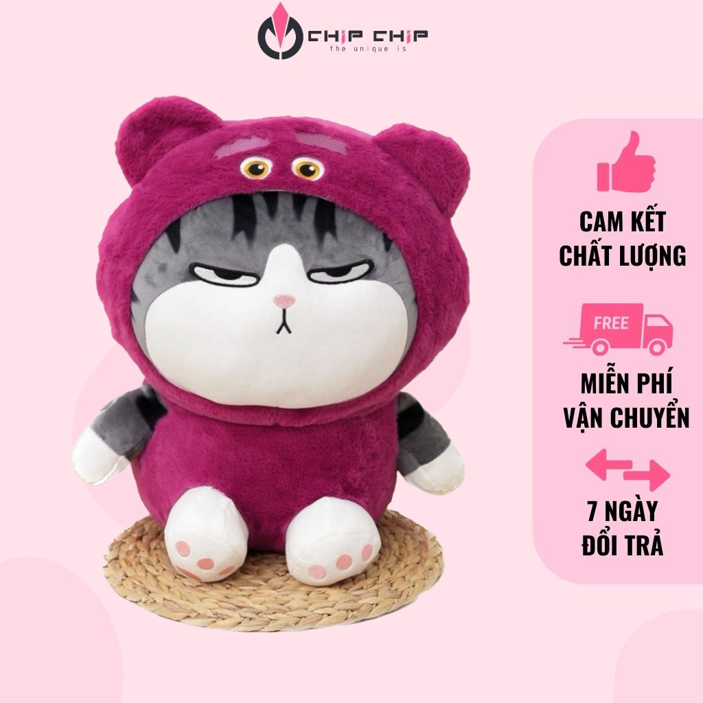 Gấu Bông Mèo Hoàng Thượng Dễ Thương, Thú Bông Lông Mịn Cho Bé