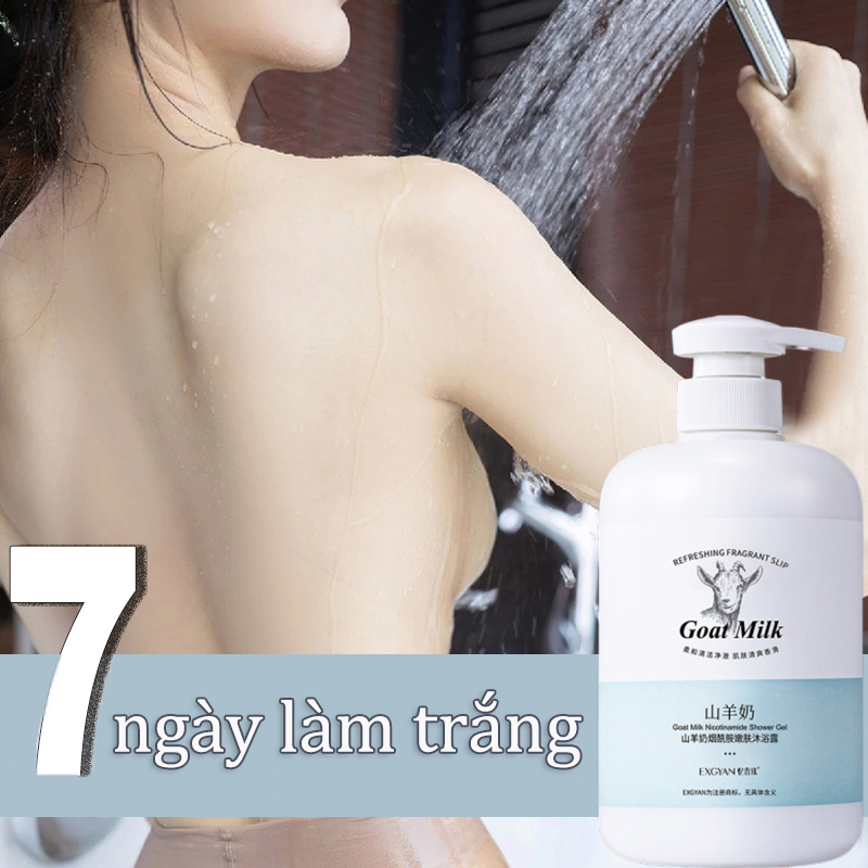 ⚡Chính Hãng⚡Sữa tắm làm trắng da sữa dê 800ml dưỡng ẩm hương thơm lâu dài,Chiết xuất từ ​​sữa dê,làm đều màu da mềm mịn