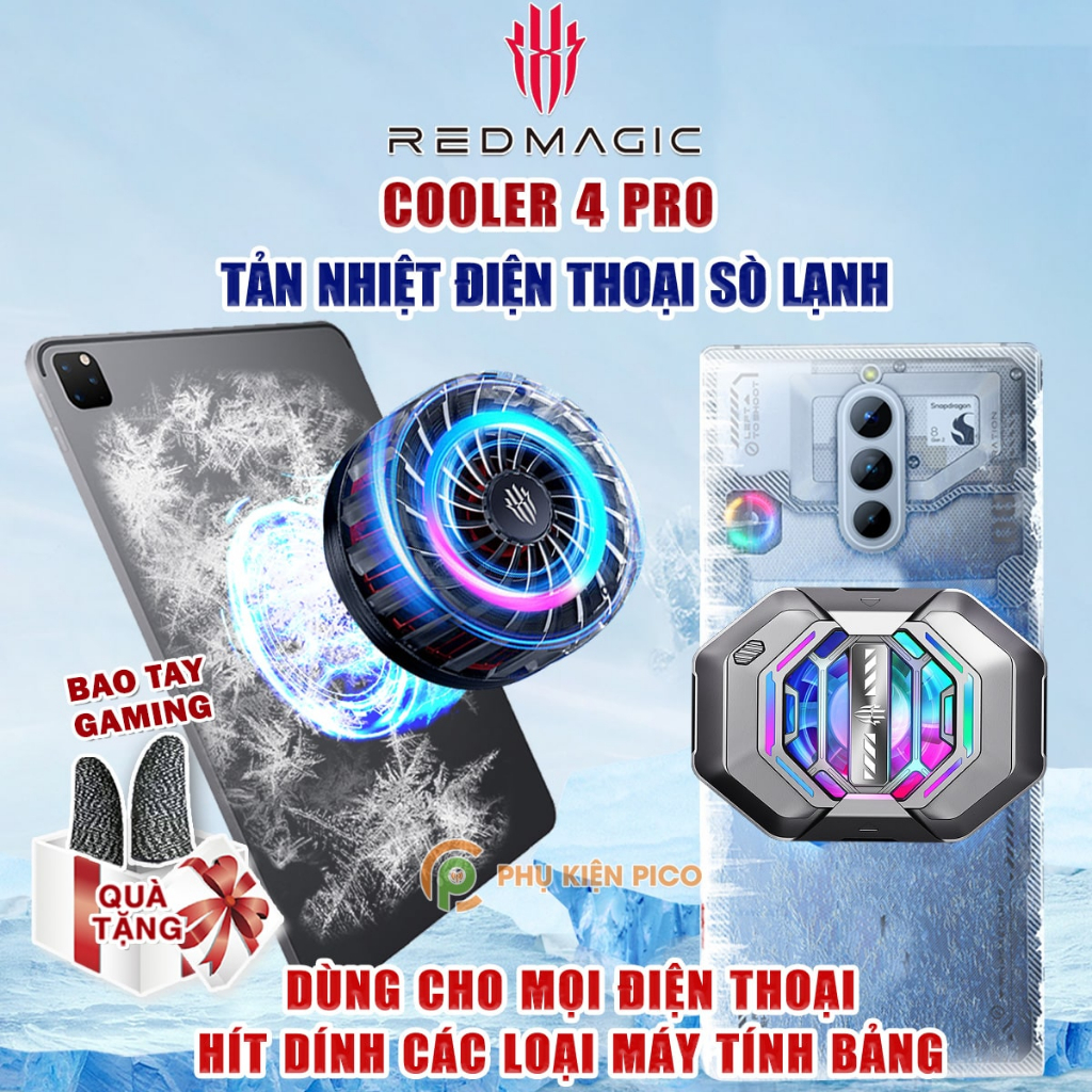 Quạt tản nhiệt điện thoại máy tính bảng Nubia Redmagic Cooler 4 Pro sò lạnh AI công suất 27W | BigBuy360 - bigbuy360.vn