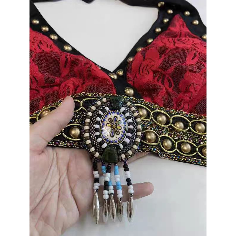 Set trang phục phong cách thổ dân phối mũ và khăn lông hàng mới có sẵn