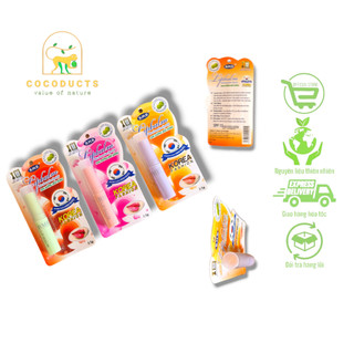 Son Dưỡng Môi Dừa BMB Korea 3 màu hồng nhạt - hồng- cam. Son dưỡng môi hồng