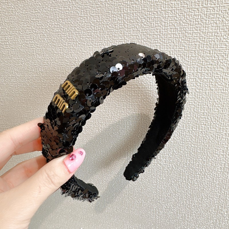 BỜM MIU KIM TUYẾN HÀN QUỐC cao cấp. Màu Đen - kẹp tóc nơ, phụ kiện tóc, bờm