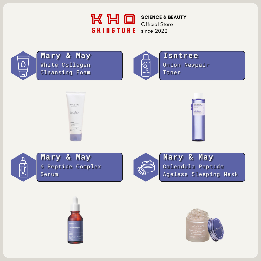 Mary&May tinh chất chống lão hóa phức hợp 6 loại peptide