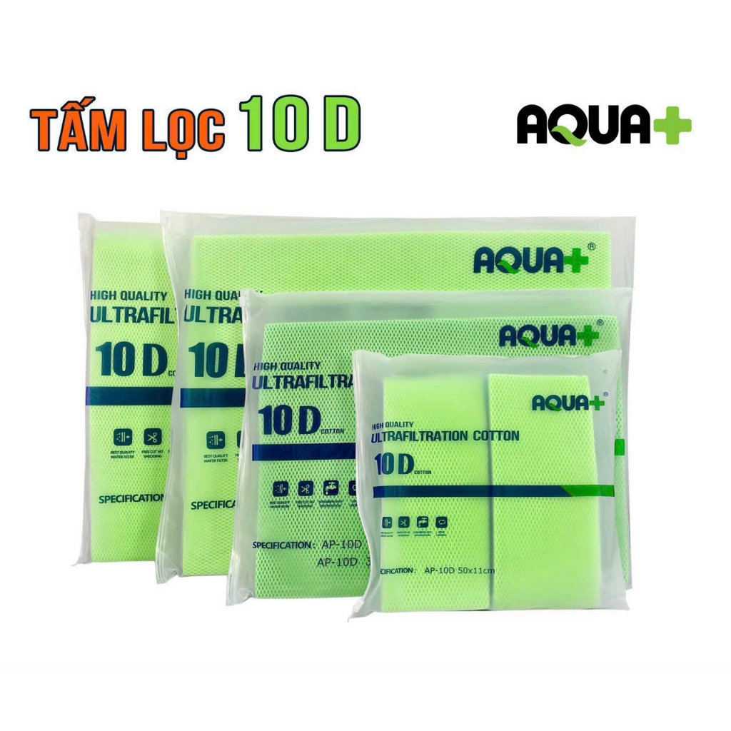 Bông lọc 10D lọc nước bể cá - Tấm lọc nước 8D/6D/3D lọc thô và lọc mịn sạch bẩn thoát nước dễ dàng vệ sinh cho hồ cá