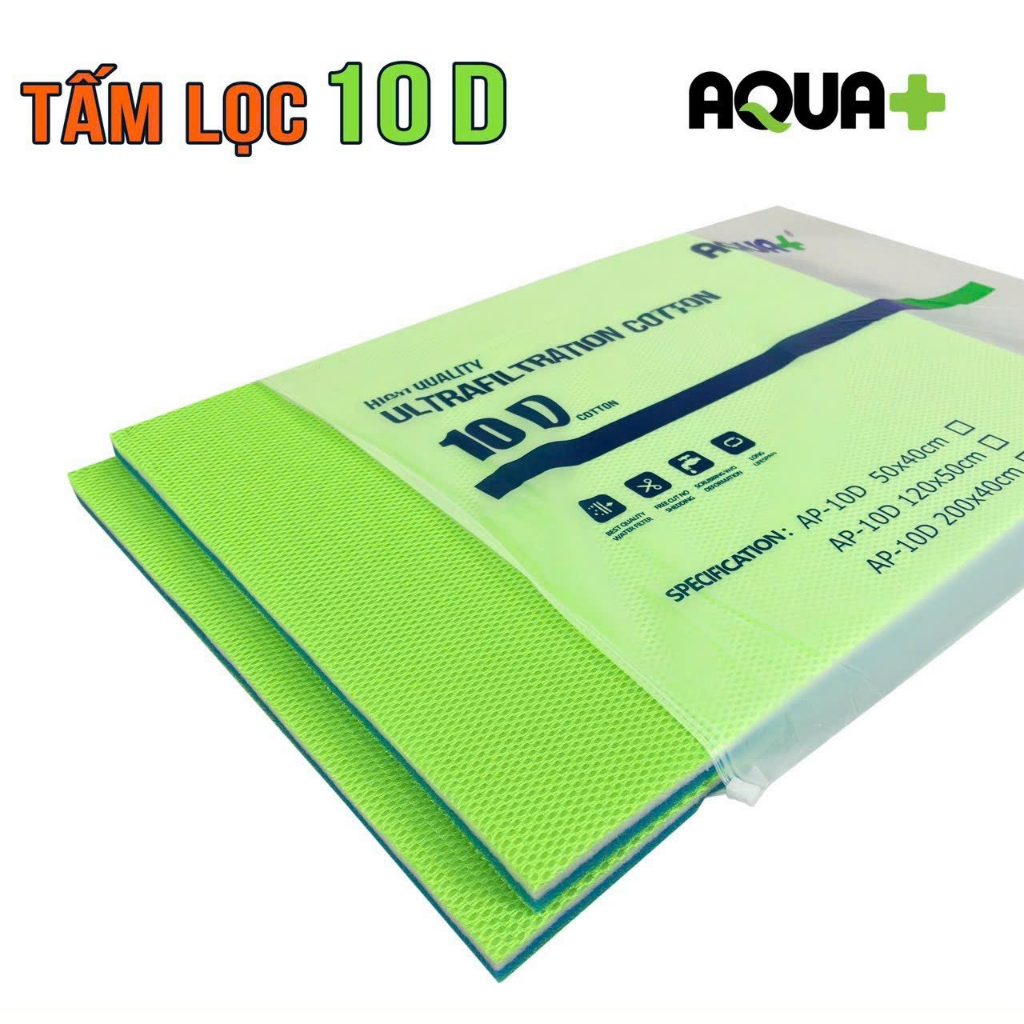 Bông lọc 10D lọc nước bể cá - Tấm lọc nước 8D/6D/3D lọc thô và lọc mịn sạch bẩn thoát nước dễ dàng vệ sinh cho hồ cá