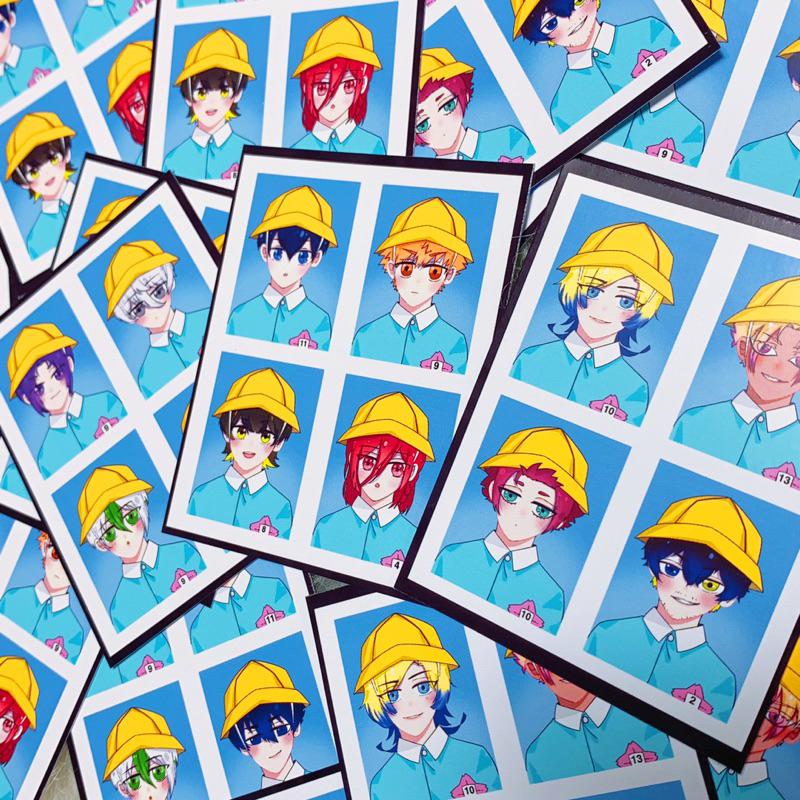 Set ảnh Blue Lock | Set ảnh thẻ id nhân vật Anime Blue Lock | Bachira, Chigiri, Reo, Nagi, Ryusei, Oliver