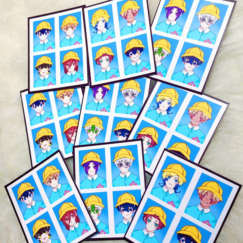 Set ảnh Blue Lock | Set ảnh thẻ id nhân vật Anime Blue Lock | Bachira, Chigiri, Reo, Nagi, Ryusei, Oliver