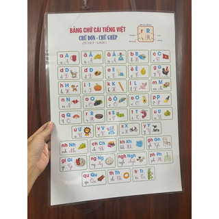 Bảng chữ cái logic tiếng việt ép plastic