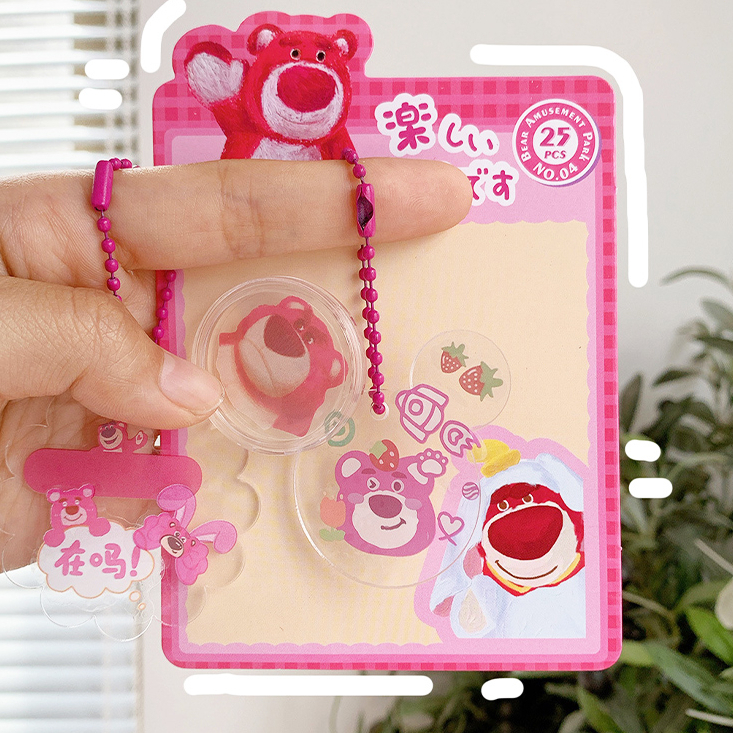 Gói 25 tấm sticker hoạt hình Sanrio, gấu dâu
