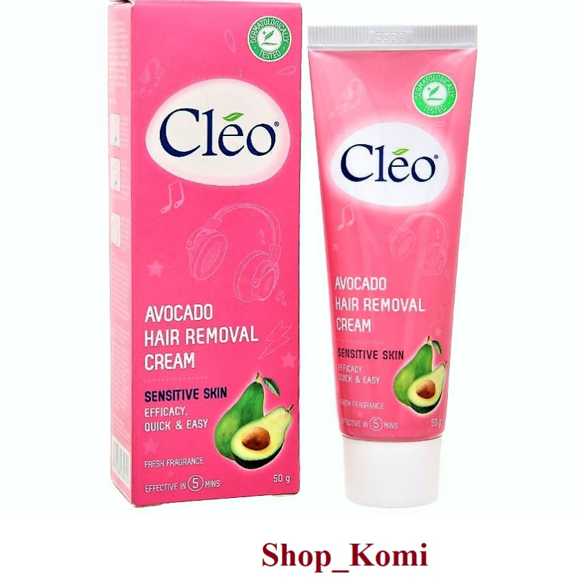 Kem Tẩy Lông Dành Cho Da Nhạy Cảm Cleo Avocado Hair Removal Cream Sensitive Skin 25g,50g