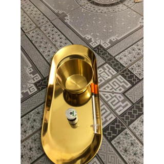 Khay mạ vàng👉bát mạ vàng 👉 khay đựng👉 cốc đựng bông khay inox mạ vàng👉 đựng dụng cụ sang trọng