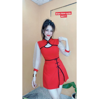 SÉT ĐẦM KÈM QUẦN -SIÊU DỄ THƯƠNG.ak11