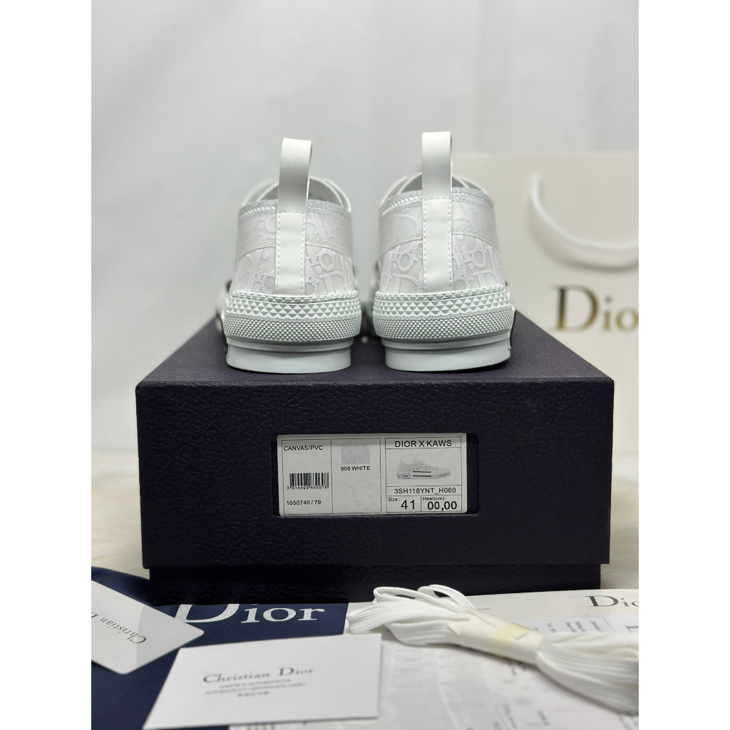 Giày Thể Thao Sneaker B23 Low 'Diorro Obliquetrt'. Giày Thể Thao Dì ô Họa Tiết Monogramn Trắng