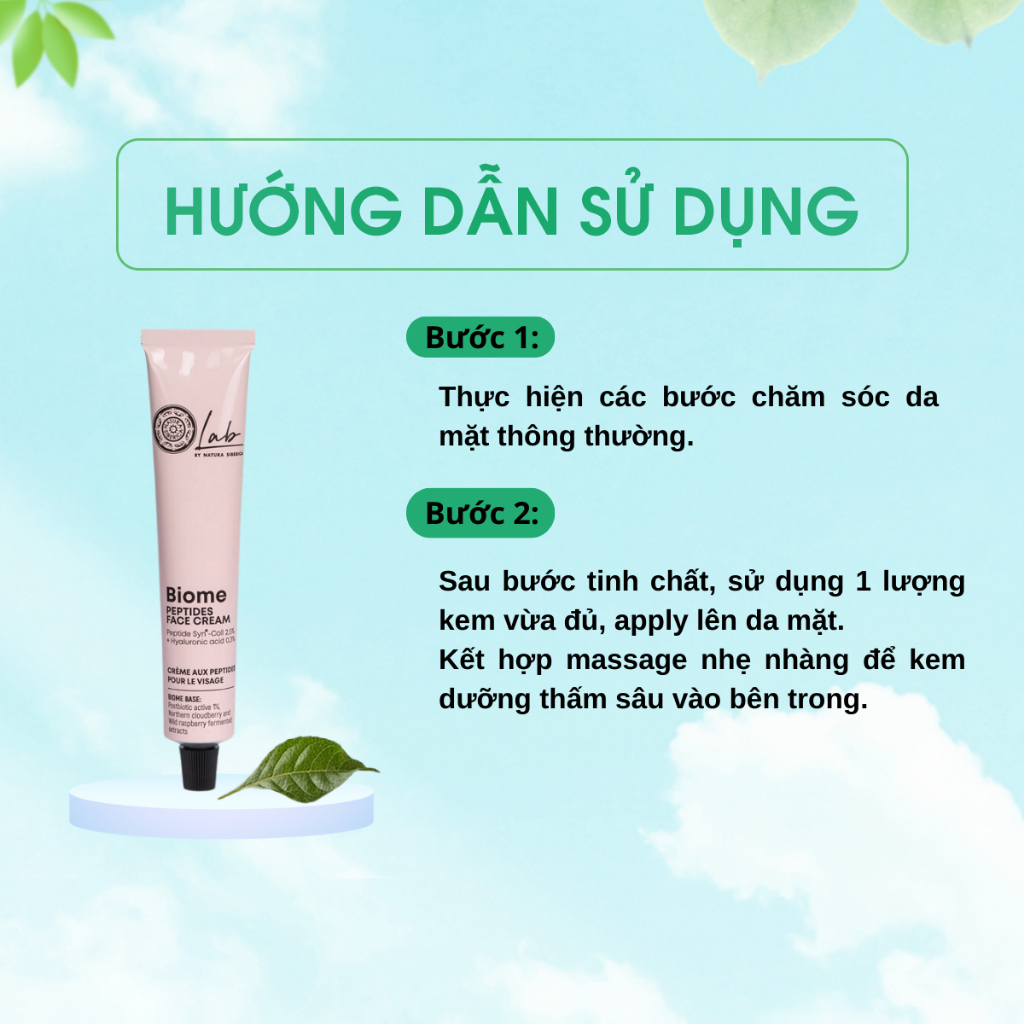 Kem dưỡng Lab Biome cream Natura Siberica dưỡng da mặt chứa Peptides dung tích 50ml