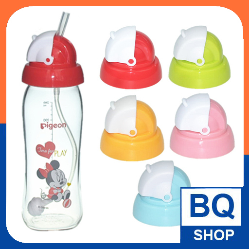 Ống hút chống sặc nắp bật thay thế cho bình cổ rộng Pigeon, Lansioh, Toom BQSHOP