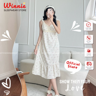 Đầm ngủ sexy nữ, bộ đầm ngủ nữ, bộ ngủ xinh xắn, xốp hàn cotton hàn quốc dễ thương damno03