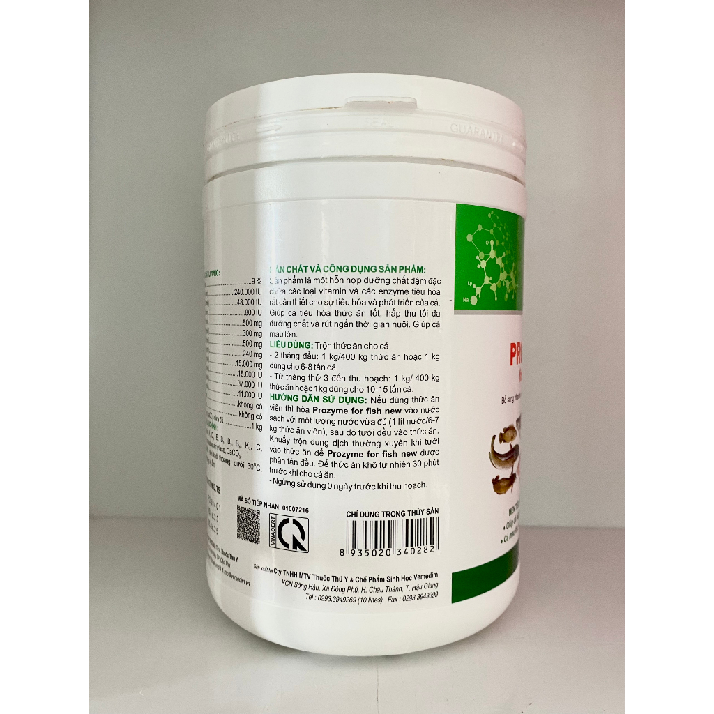PROZYME for fish New Men Tiêu Hóa Cao Cấp, Bổ Sung Vitamin, Enzyme Tiêu Hóa Cho Cá