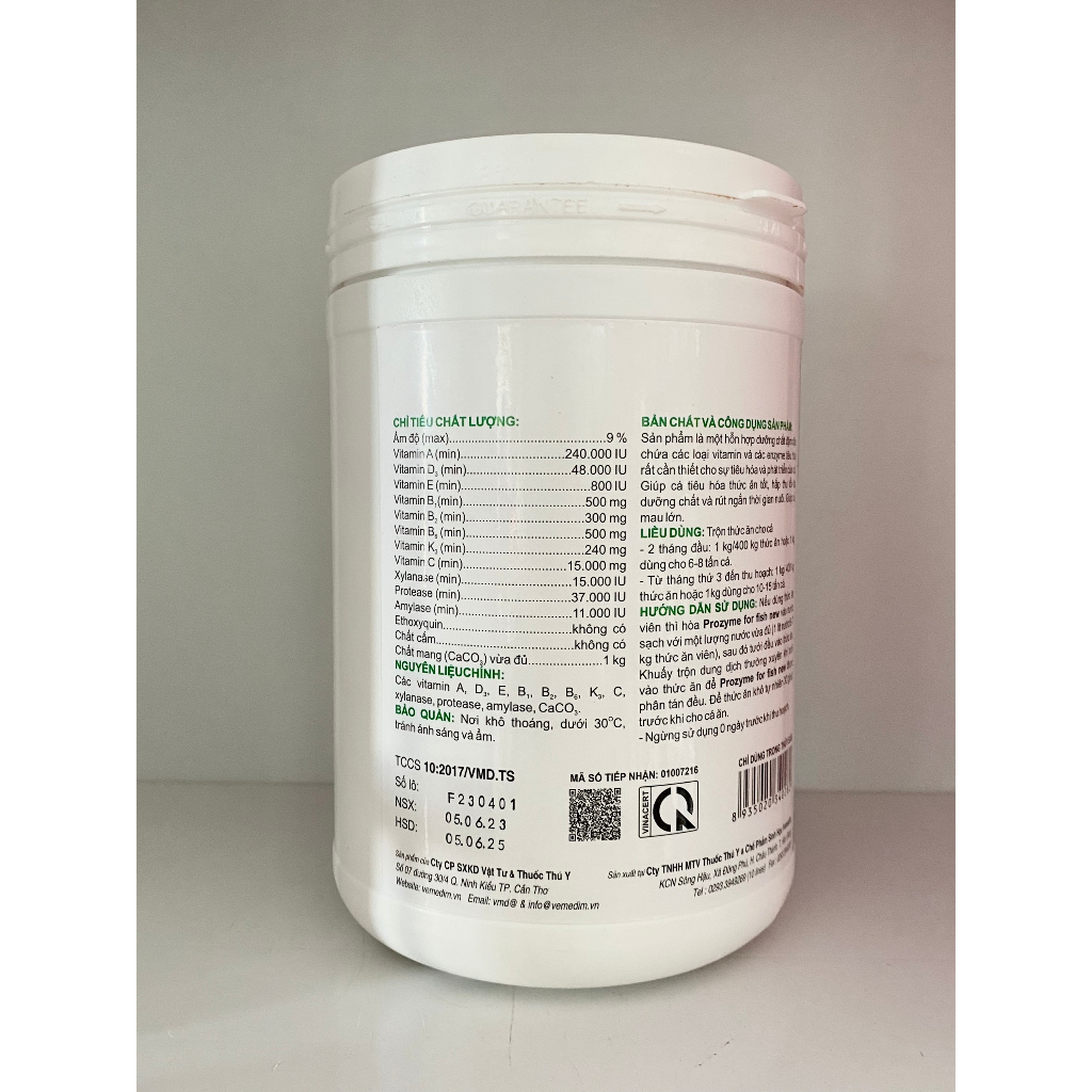 PROZYME for fish New Men Tiêu Hóa Cao Cấp, Bổ Sung Vitamin, Enzyme Tiêu Hóa Cho Cá